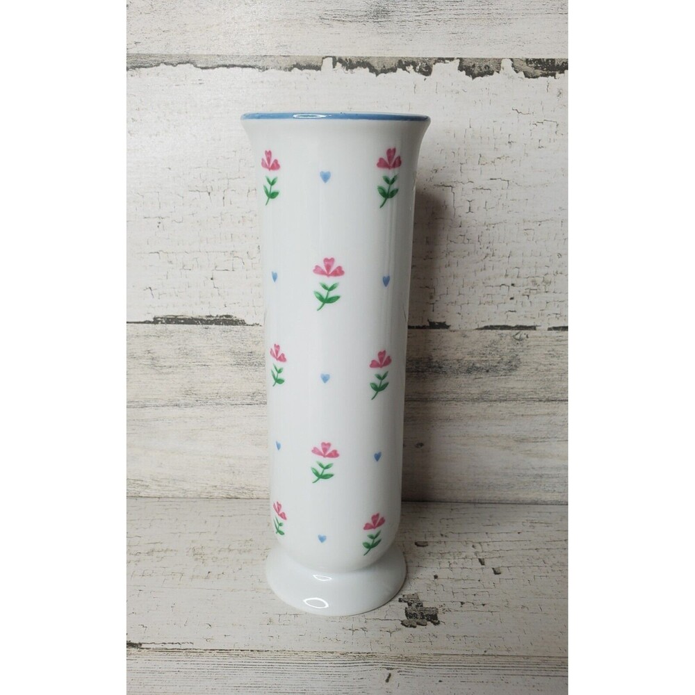 Vintage Especially For You! FTD Japan 1991 Flower Vase Floral Hearts BEAUTIFUL!